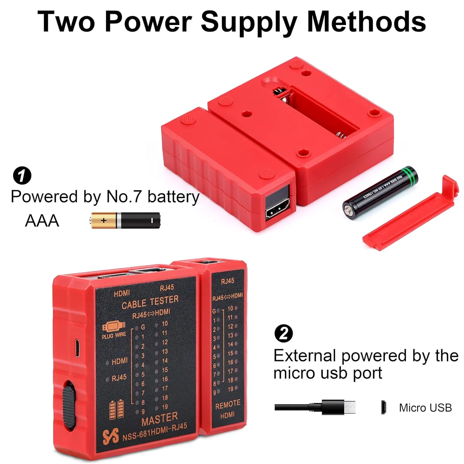 Lan and HDMI Cable Tester Wire Tracker view 2